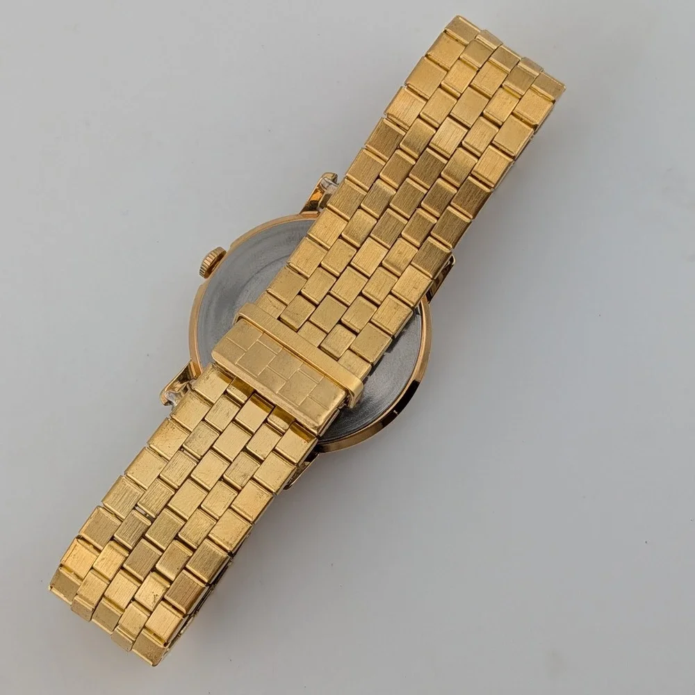 NOS 1979 Timex Mercury 25429 10579 Men's Manual Wind Gold Tone Watch 35mm